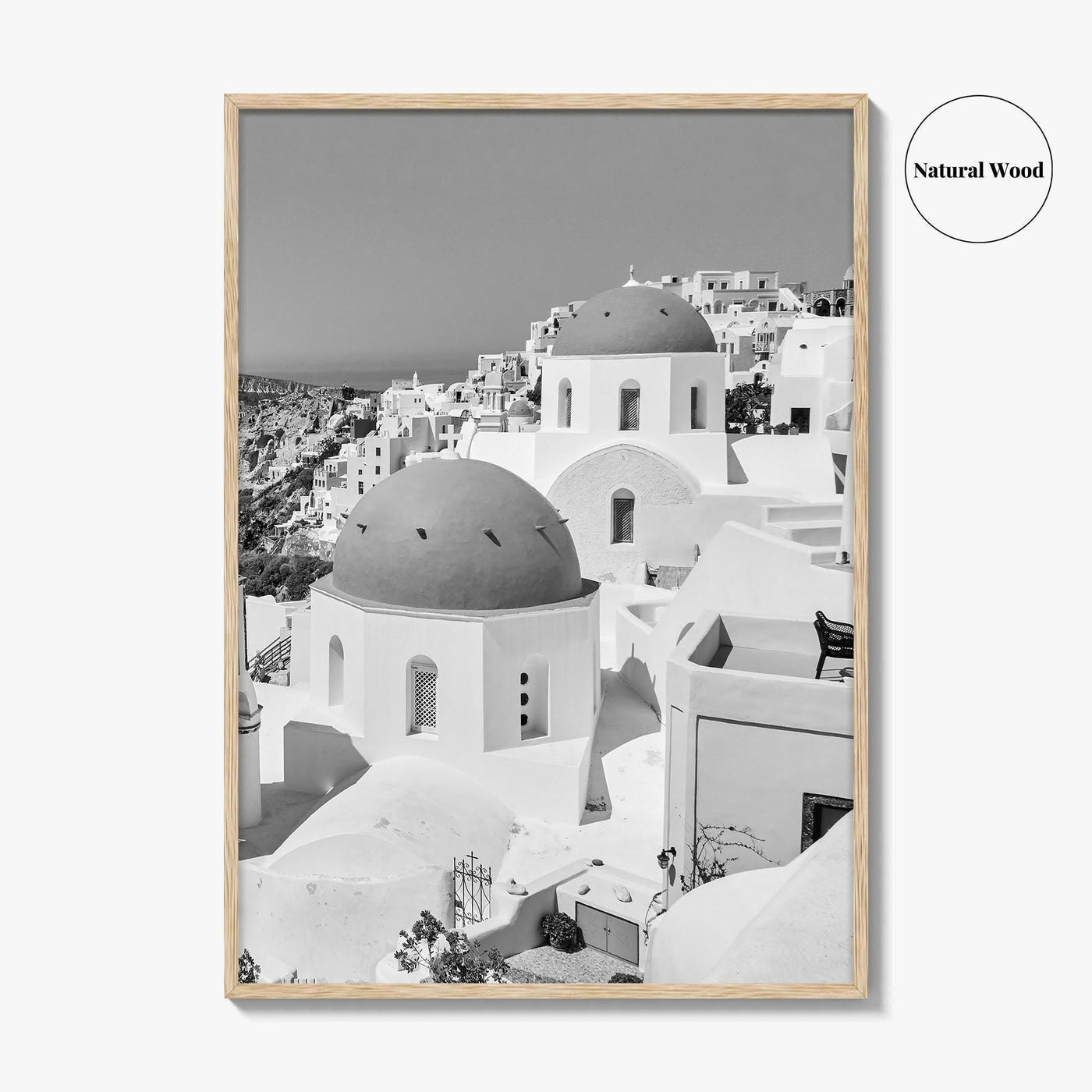 Santorini Black and White Fine Art Photo Print, Oia, Greece, Greek Island Landscape