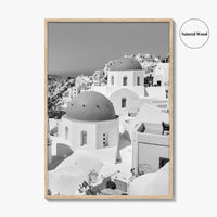 Santorini Black and White Fine Art Photo Print, Oia, Greece, Greek Island Landscape