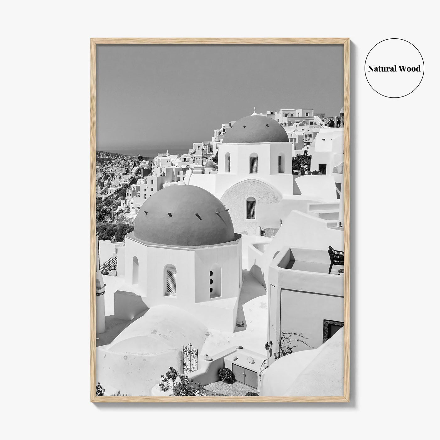 Santorini Black and White Fine Art Photo Print, Oia, Greece, Greek Island Landscape