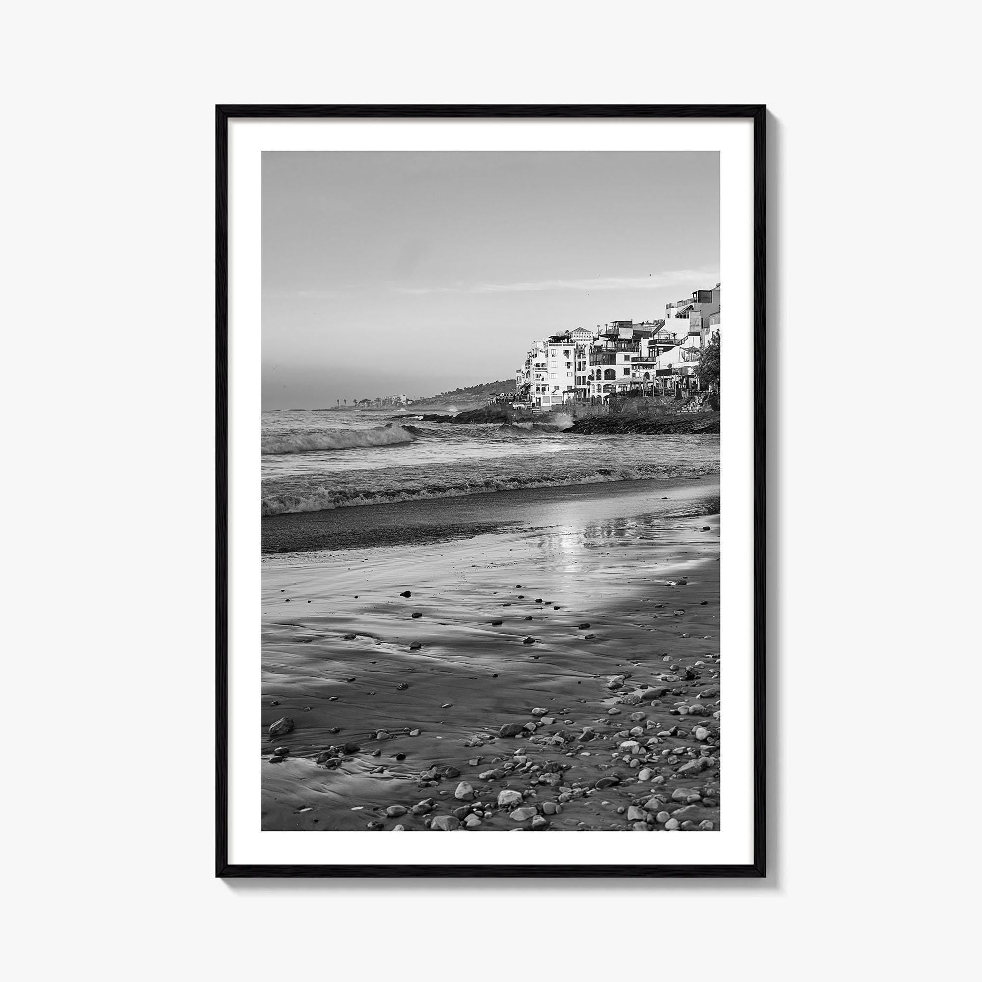 Taghazout Black and White Fine Art Photo Print, Morocco Poster, Agadir Coast Wall Decor