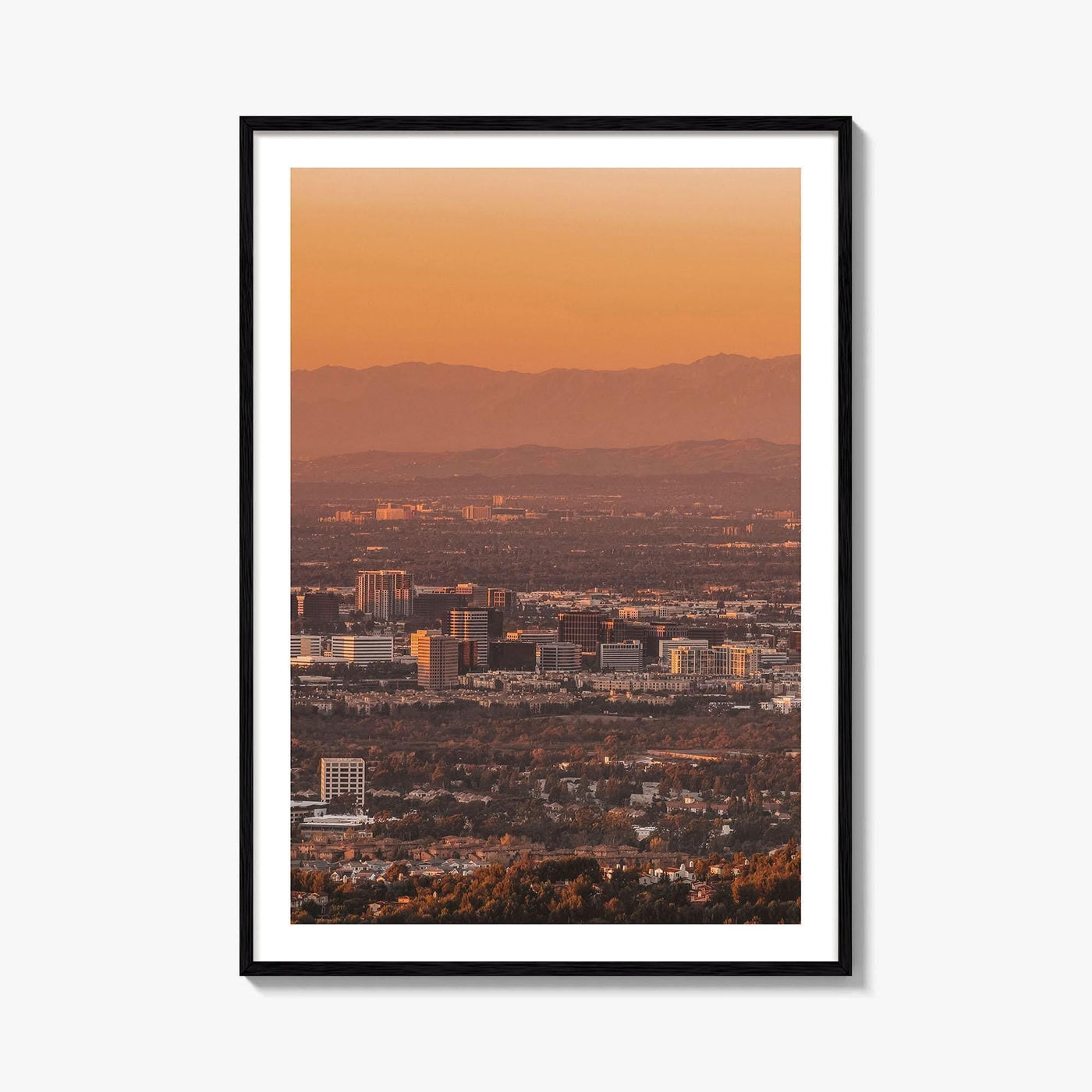 Anaheim Skyline Fine Art Photo Print, Irvine Santa Ana, Orange County California Poster