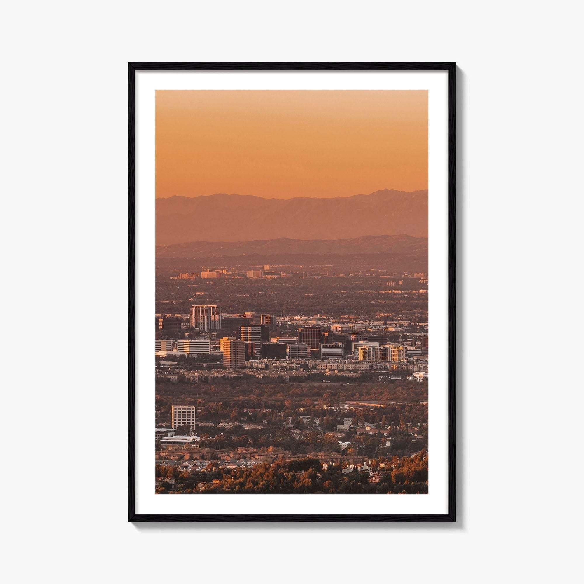 Anaheim Skyline Fine Art Photo Print, Irvine Santa Ana, Orange County California Poster