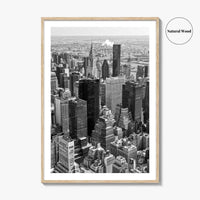 New York City Skyline Black and White Fine Art Photo Print, Manhattan Poster