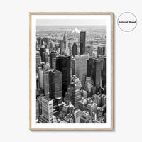 New York City Skyline Black and White Fine Art Photo Print, Manhattan Poster