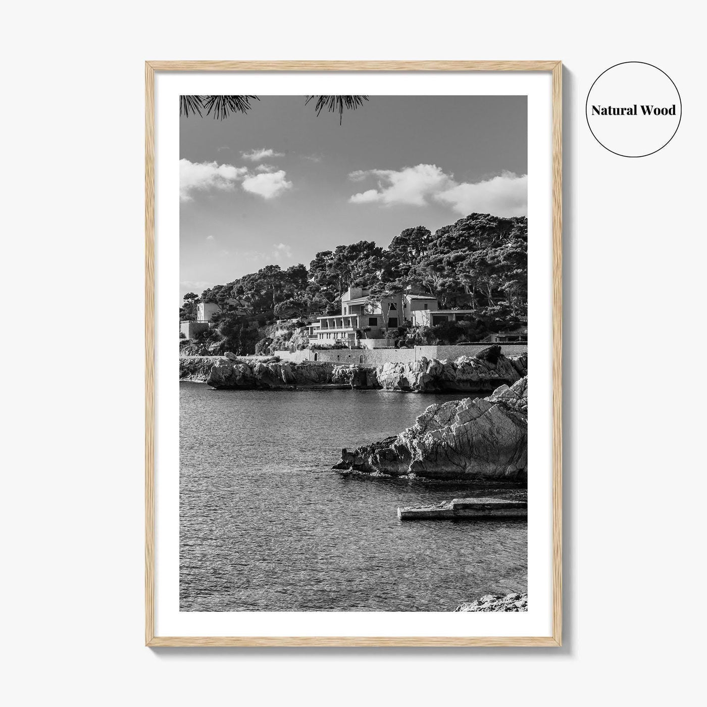 Cala Rajada Black and White Fine Art Photo Print, Mallorca Seascape Spain Poster