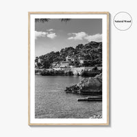 Cala Rajada Black and White Fine Art Photo Print, Mallorca Seascape Spain Poster