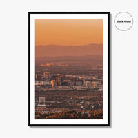 Anaheim Skyline Fine Art Photo Print, Irvine Santa Ana, Orange County California Poster