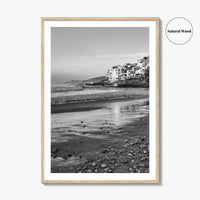 Taghazout Black and White Fine Art Photo Print, Morocco Poster, Agadir Coast Wall Decor