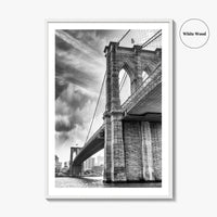 Brooklyn Bridge Black and White Fine Art Photo Print, NYC Wall Decor Poster, USA