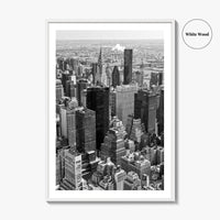 New York City Skyline Black and White Fine Art Photo Print, Manhattan Poster