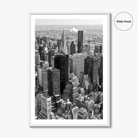 New York City Skyline Black and White Fine Art Photo Print, Manhattan Poster