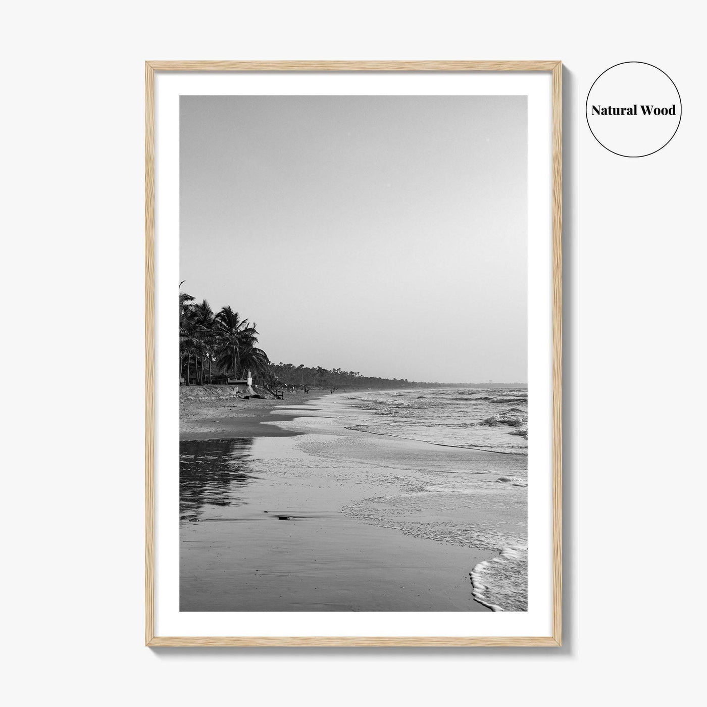 Serrekunda Black and White Fine Art Photo Print, Gambia Beach Wall Decor Poster