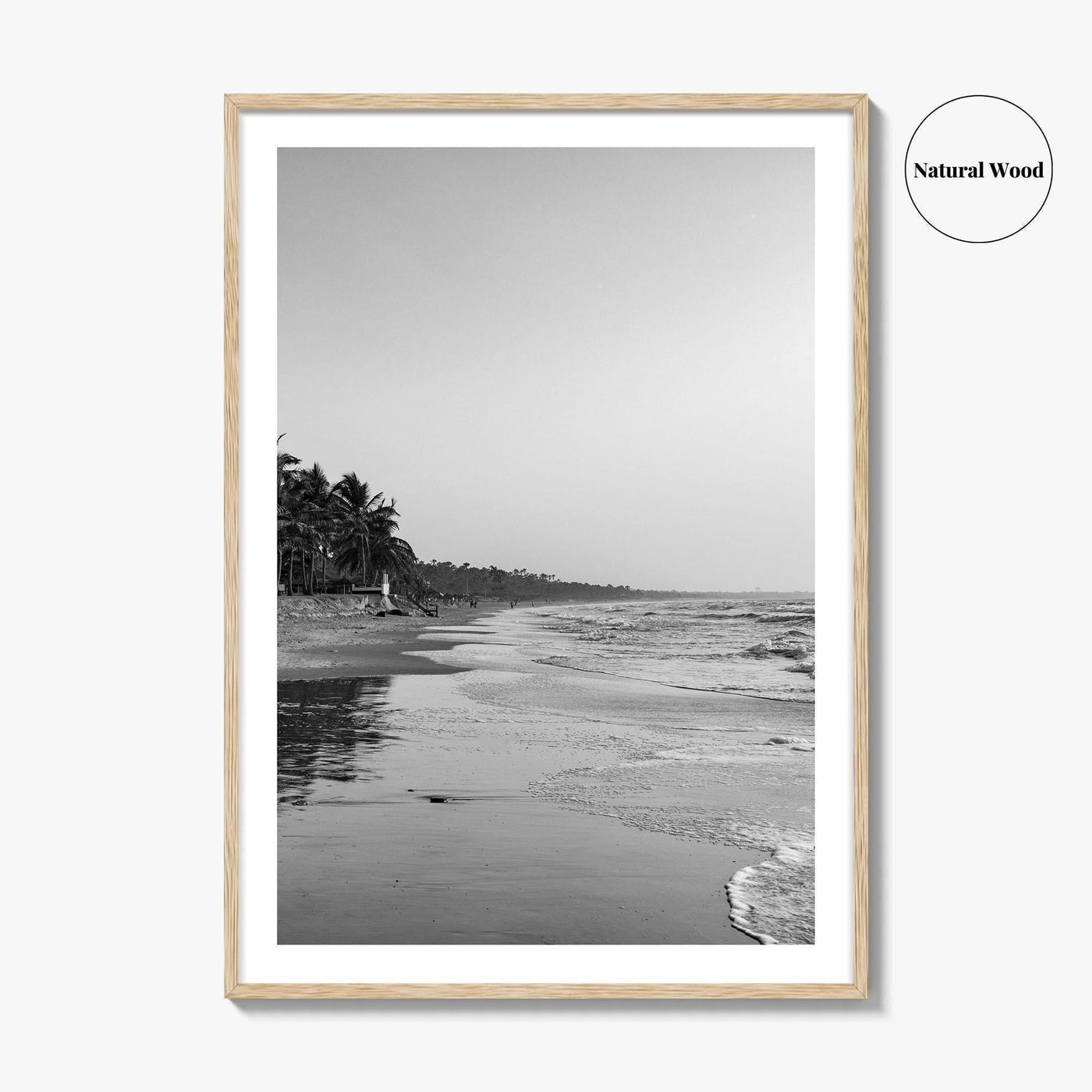 Serrekunda Black and White Fine Art Photo Print, Gambia Beach Wall Decor Poster