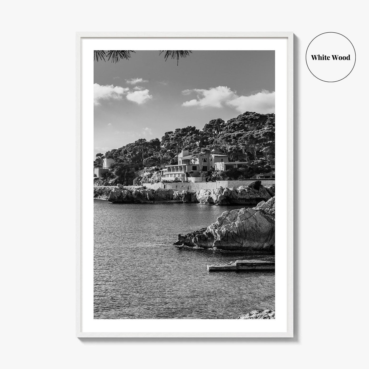 Cala Rajada Black and White Fine Art Photo Print, Mallorca Seascape Spain Poster