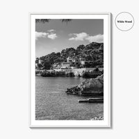Cala Rajada Black and White Fine Art Photo Print, Mallorca Seascape Spain Poster