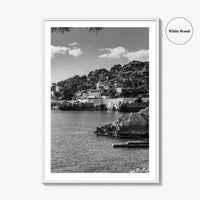 Cala Rajada Black and White Fine Art Photo Print, Mallorca Seascape Spain Poster