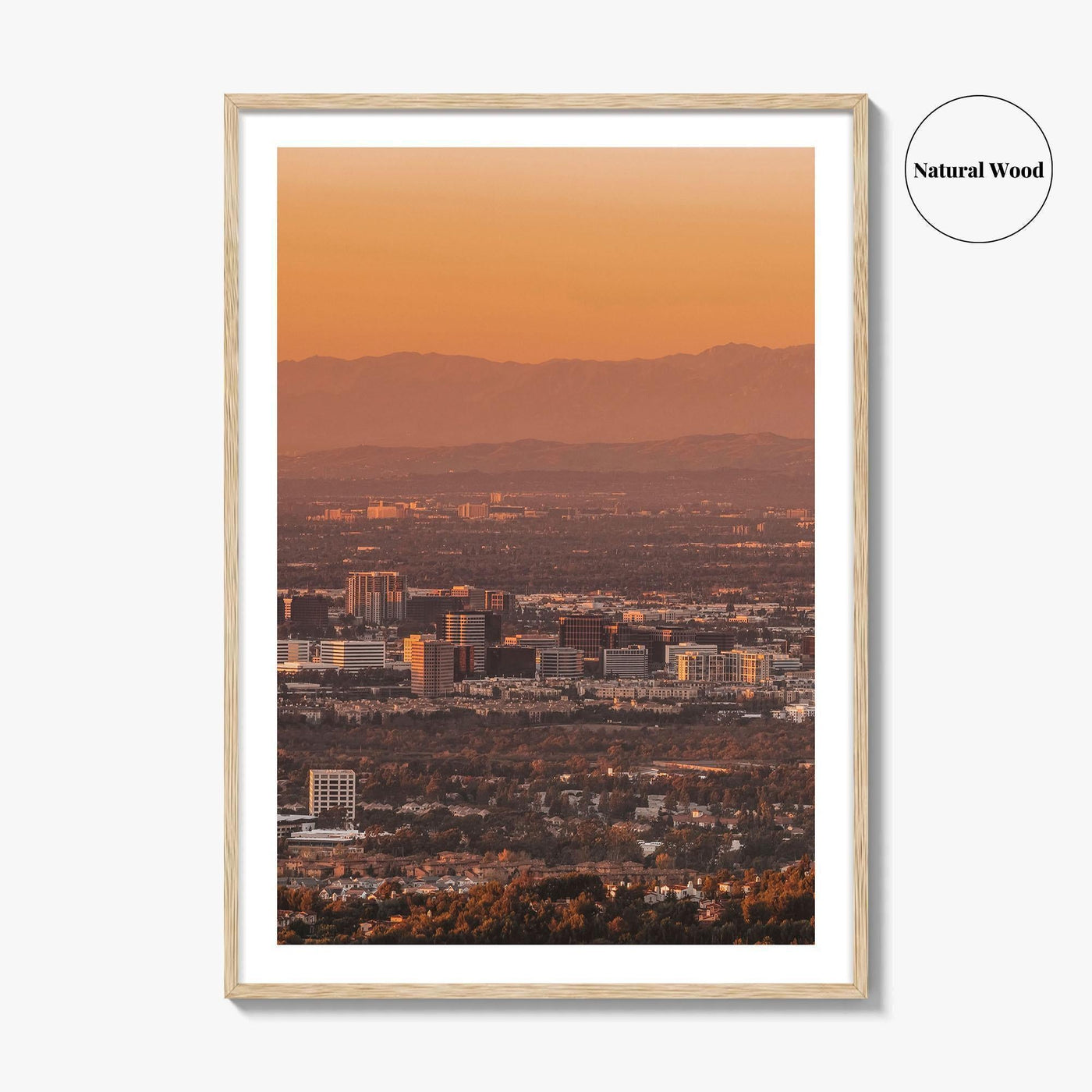 Anaheim Skyline Fine Art Photo Print, Irvine Santa Ana, Orange County California Poster