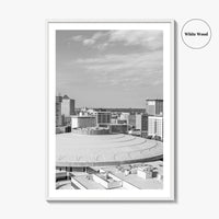 Wichita Skyline Black and White Fine Art Photo Print, Downtown, Kansas USA, Wall Poster