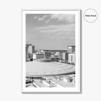 Wichita Skyline Black and White Fine Art Photo Print, Downtown, Kansas USA, Wall Poster