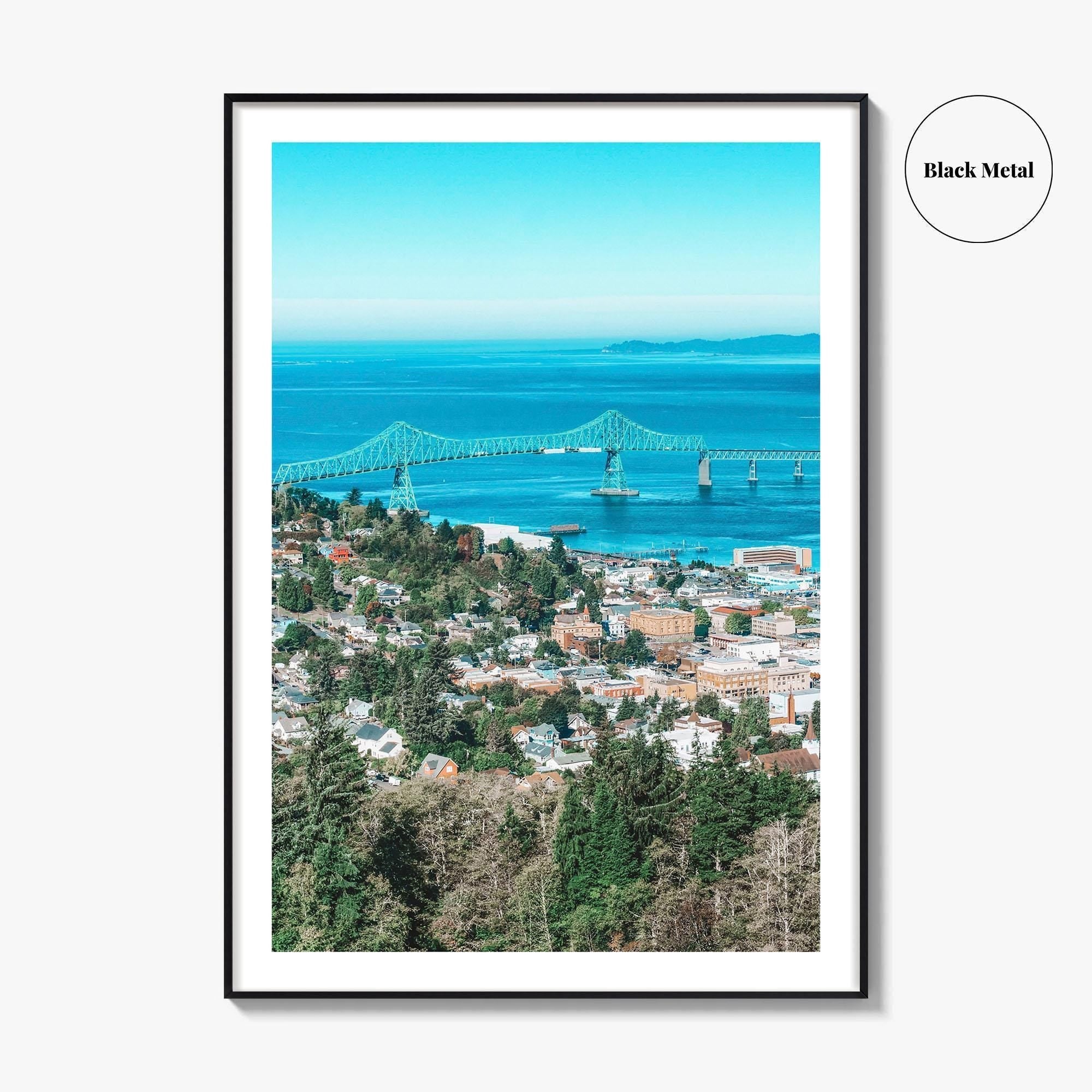 Astoria Oregon Fine Art Photo Print, Megler Bridge, Columbia River, Wall Decor, USA