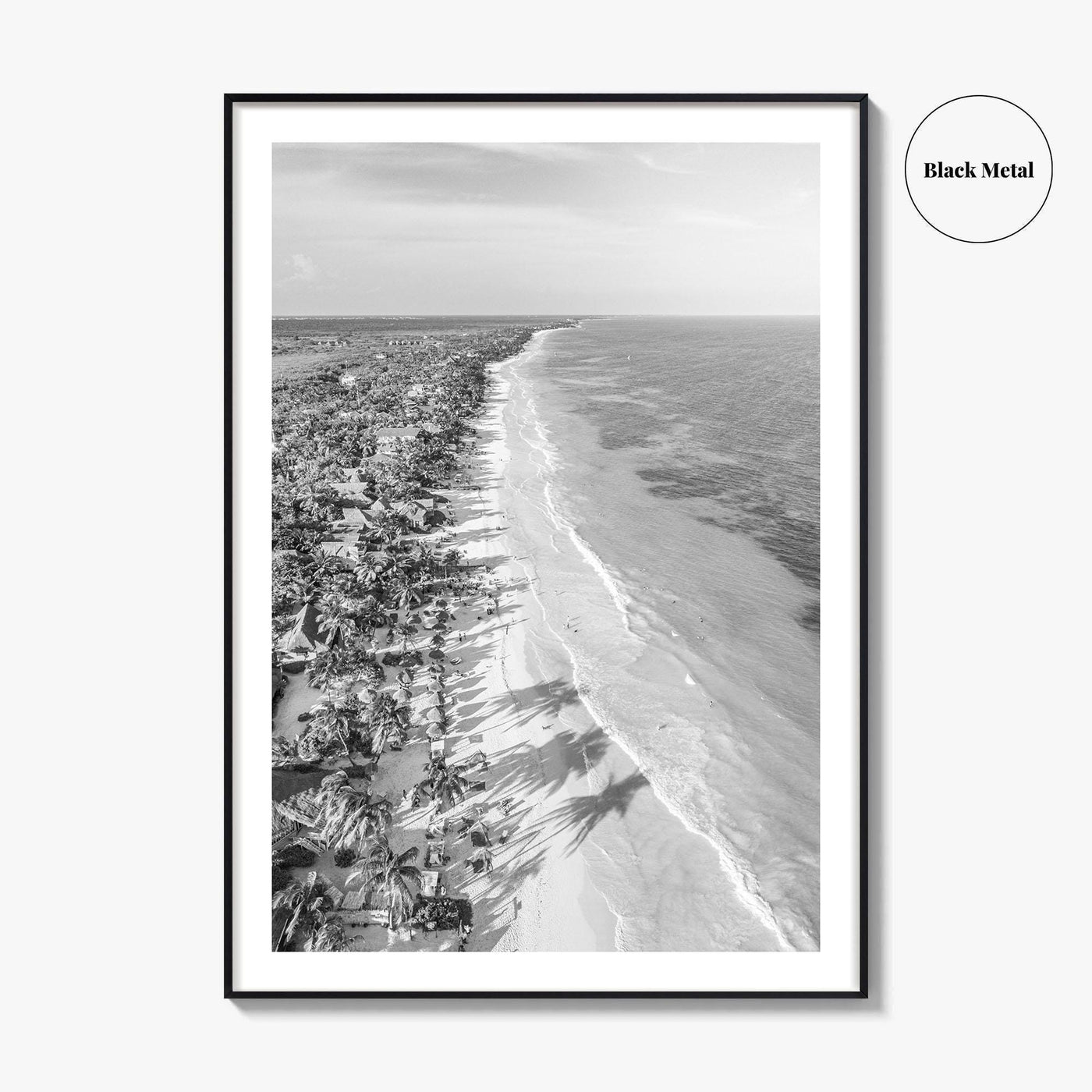 Tulum Black and White Fine Art Photo Print, Riviera Maya Cancun Mexico Poster