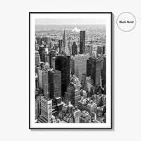 New York City Skyline Black and White Fine Art Photo Print, Manhattan Poster
