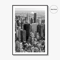 New York City Skyline Black and White Fine Art Photo Print, Manhattan Poster
