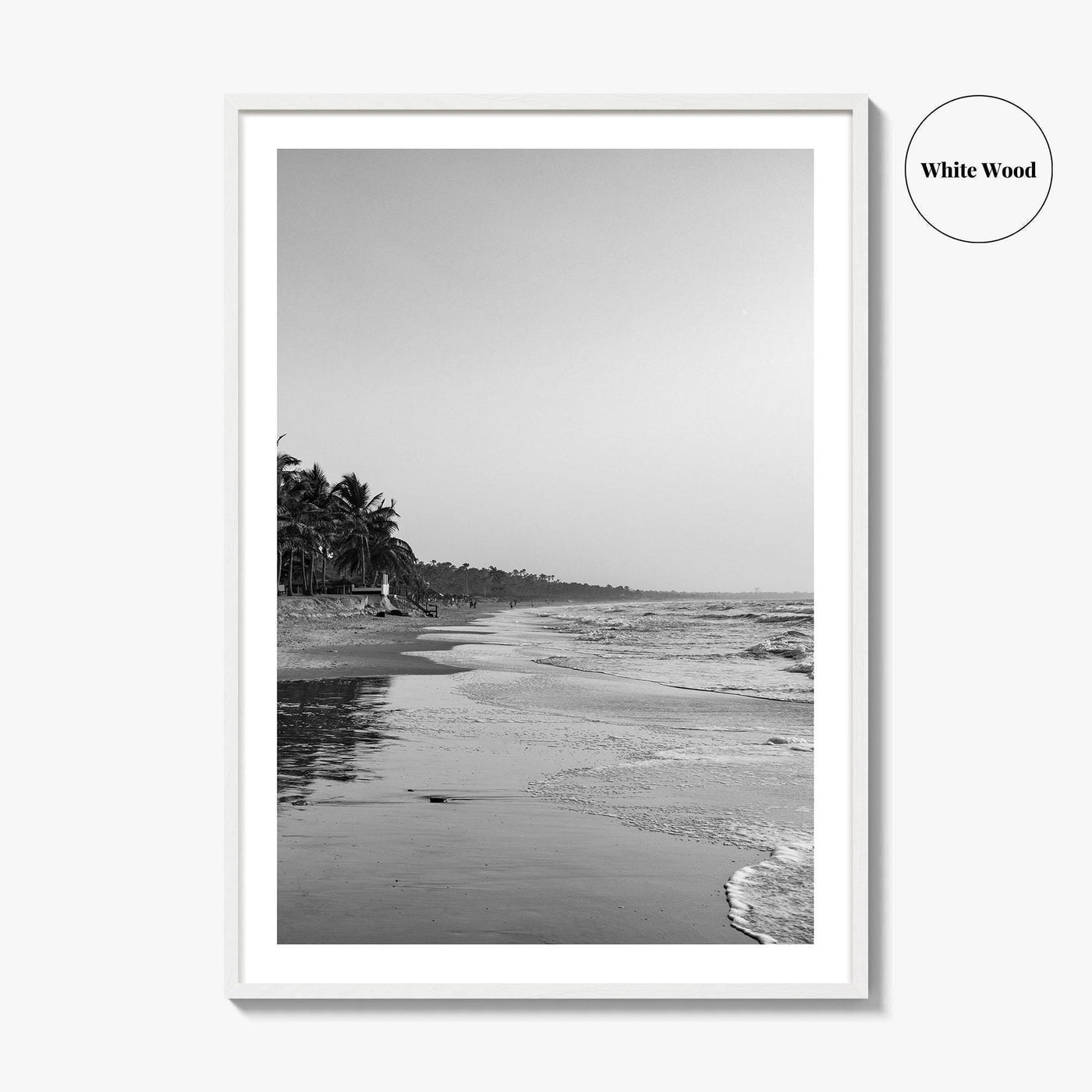 Serrekunda Black and White Fine Art Photo Print, Gambia Beach Wall Decor Poster