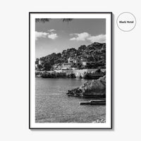 Cala Rajada Black and White Fine Art Photo Print, Mallorca Seascape Spain Poster