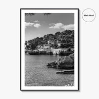 Cala Rajada Black and White Fine Art Photo Print, Mallorca Seascape Spain Poster