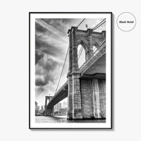 Brooklyn Bridge Black and White Fine Art Photo Print, NYC Wall Decor Poster, USA