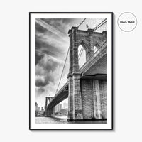 Brooklyn Bridge Black and White Fine Art Photo Print, NYC Wall Decor Poster, USA