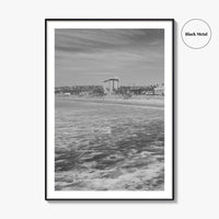 Pacific Beach Black and White Fine Art Photo Print, San Diego Pier California Poster