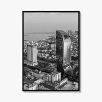 Phnom Penh Black and White Fine Art Photo Print, Cambodia Wall Decor Poster