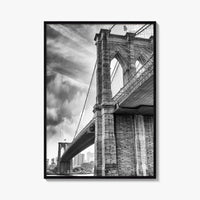 Brooklyn Bridge Black and White Fine Art Photo Print, NYC Wall Decor Poster, USA