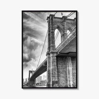 Brooklyn Bridge Black and White Fine Art Photo Print, NYC Wall Decor Poster, USA