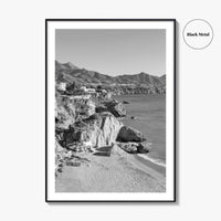 Nerja Black and White Fine Art Photo Print, Costa del Sol Spain Poster