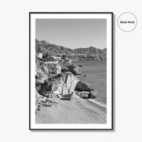Nerja Black and White Fine Art Photo Print, Costa del Sol Spain Poster