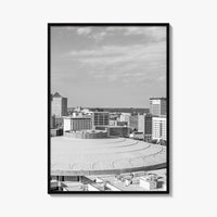 Wichita Skyline Black and White Fine Art Photo Print, Downtown, Kansas USA, Wall Poster