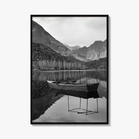 Upper Kachura Lake Black and White Fine Art Photo Print, Skardu Landscape Poster