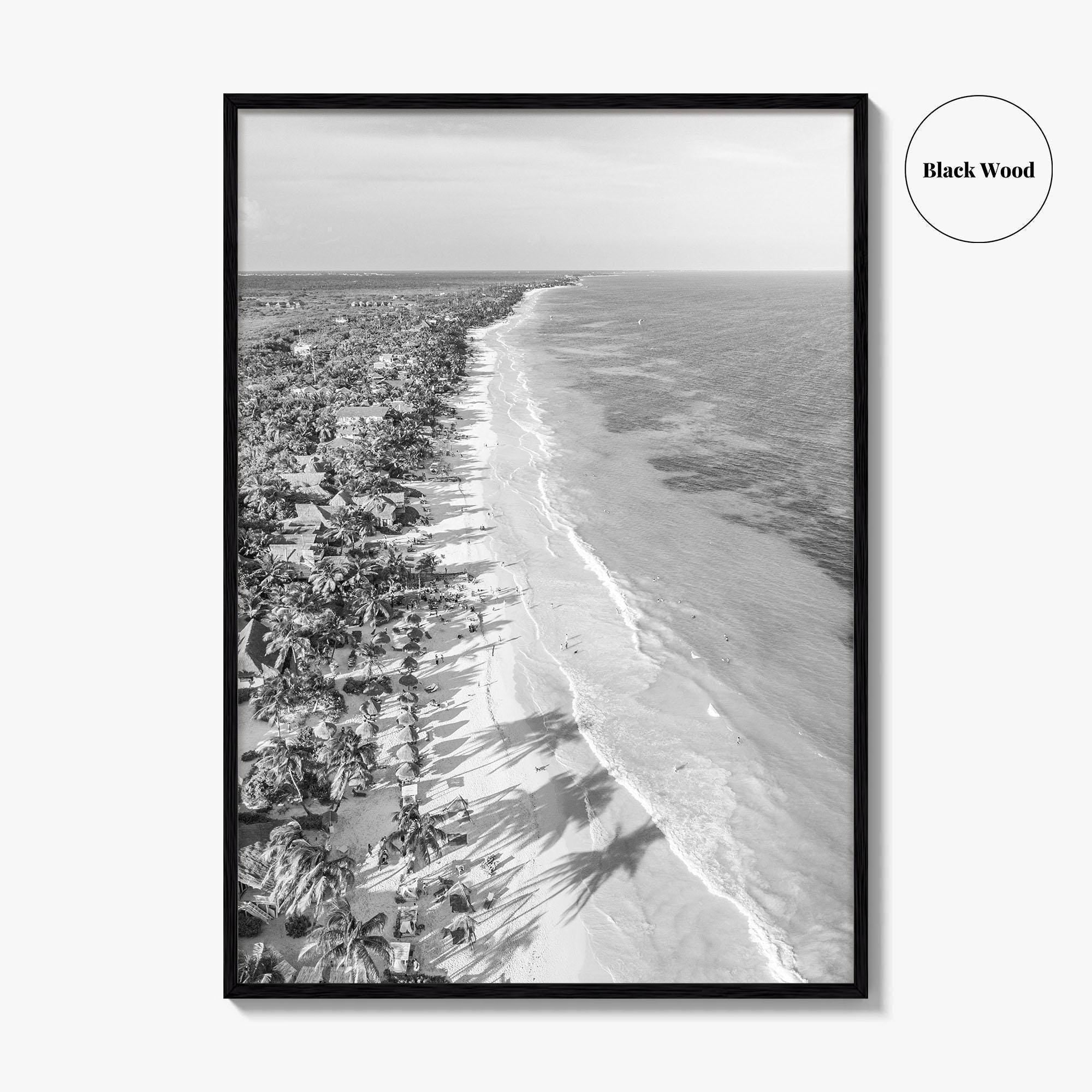 Tulum Black and White Fine Art Photo Print, Riviera Maya Cancun Mexico Poster