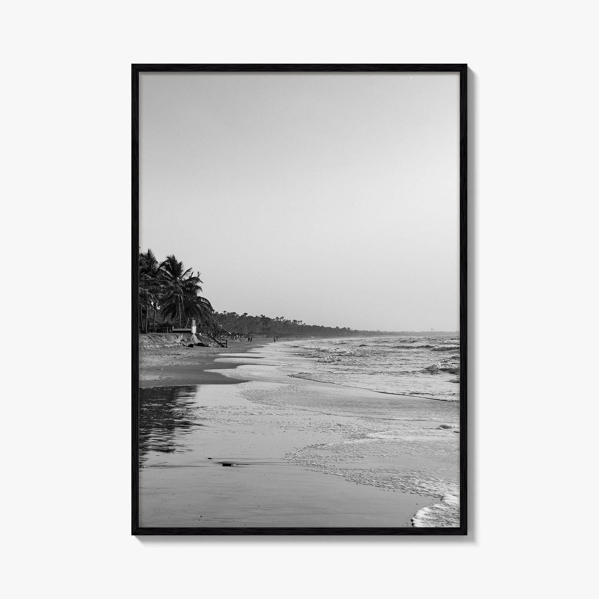 Serrekunda Black and White Fine Art Photo Print, Gambia Beach Wall Decor Poster