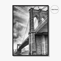 Brooklyn Bridge Black and White Fine Art Photo Print, NYC Wall Decor Poster, USA