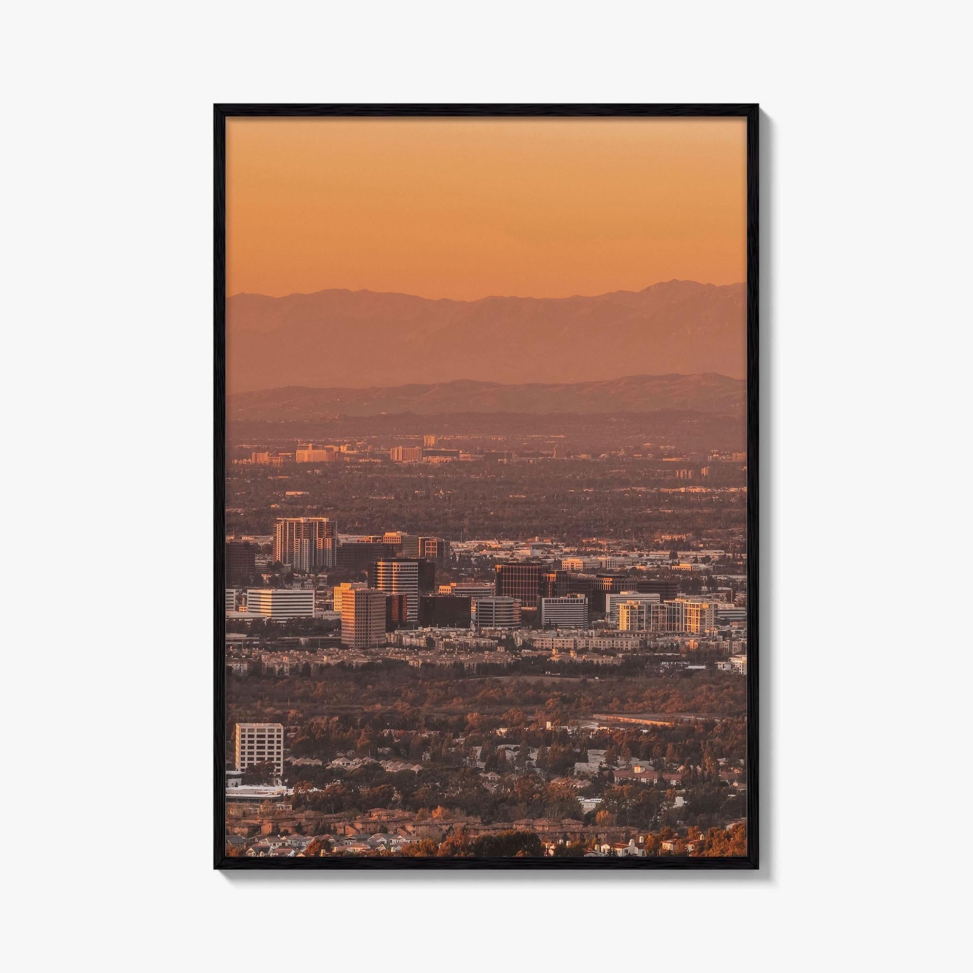 Anaheim Skyline Fine Art Photo Print, Irvine Santa Ana, Orange County California Poster