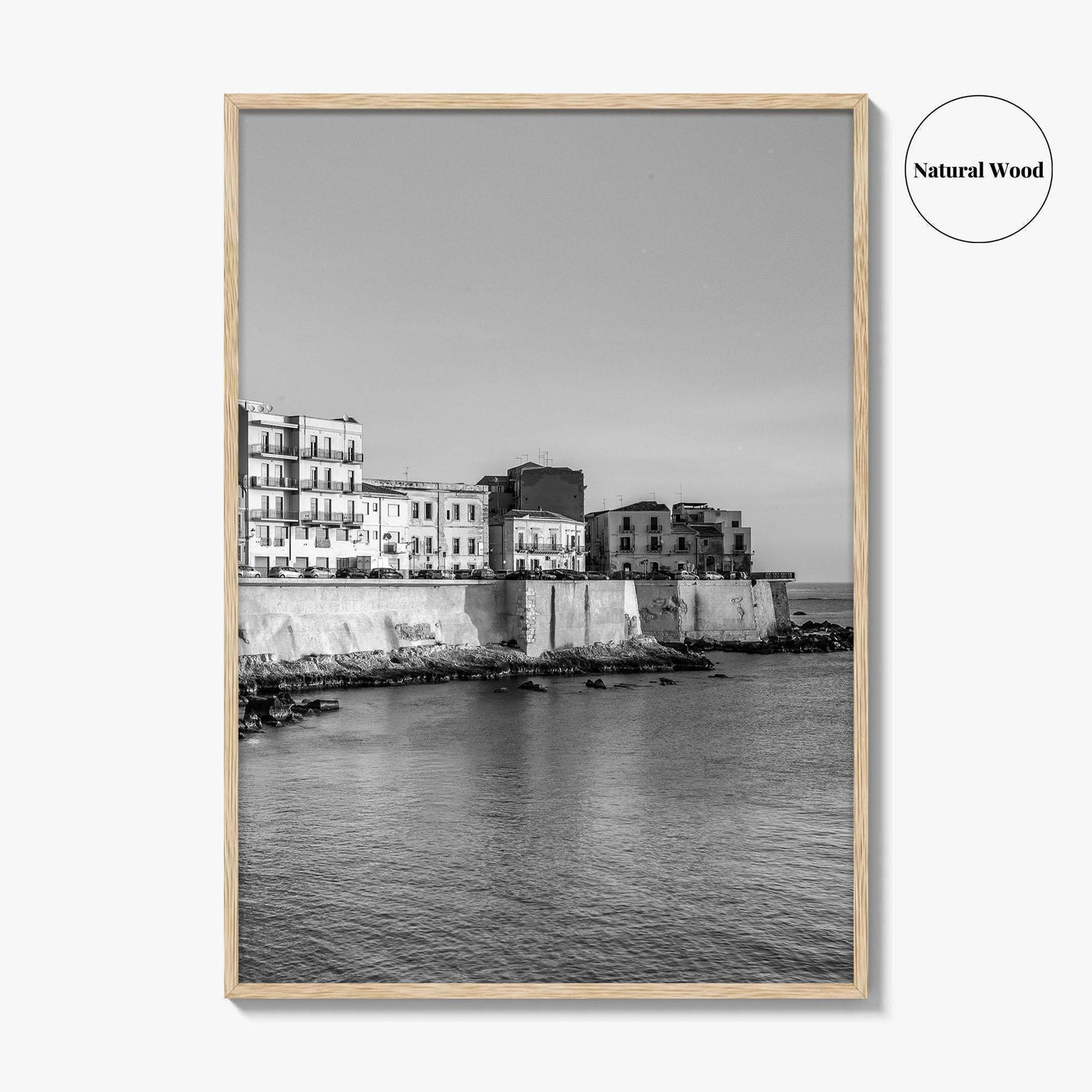 Syracuse Italy Black and White Fine Art Photo Print, Siracusa Sicily Ortigia Wall Poster