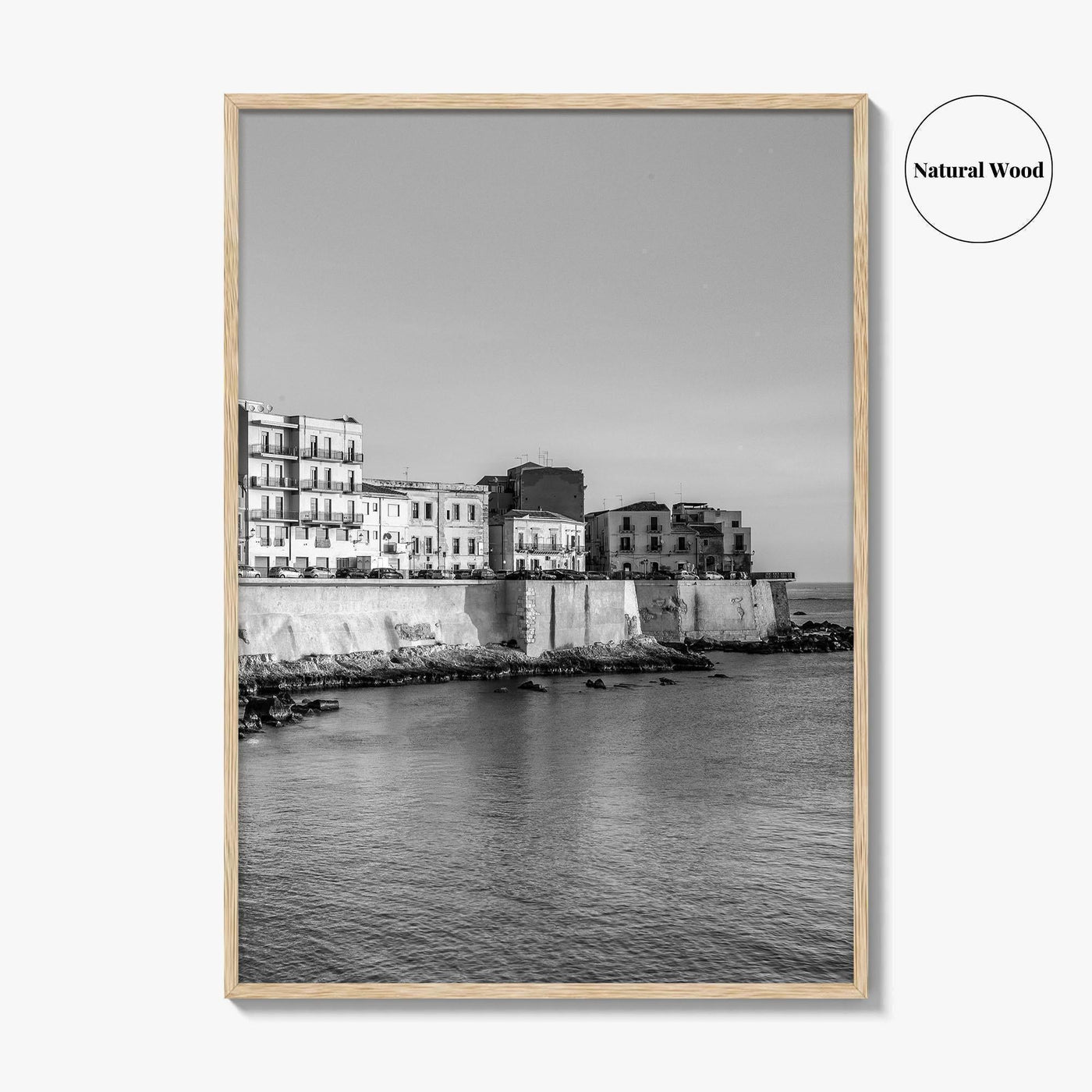 Syracuse Italy Black and White Fine Art Photo Print, Siracusa Sicily Ortigia Wall Poster