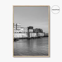 Syracuse Italy Black and White Fine Art Photo Print, Siracusa Sicily Ortigia Wall Poster