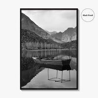 Upper Kachura Lake Black and White Fine Art Photo Print, Skardu Landscape Poster