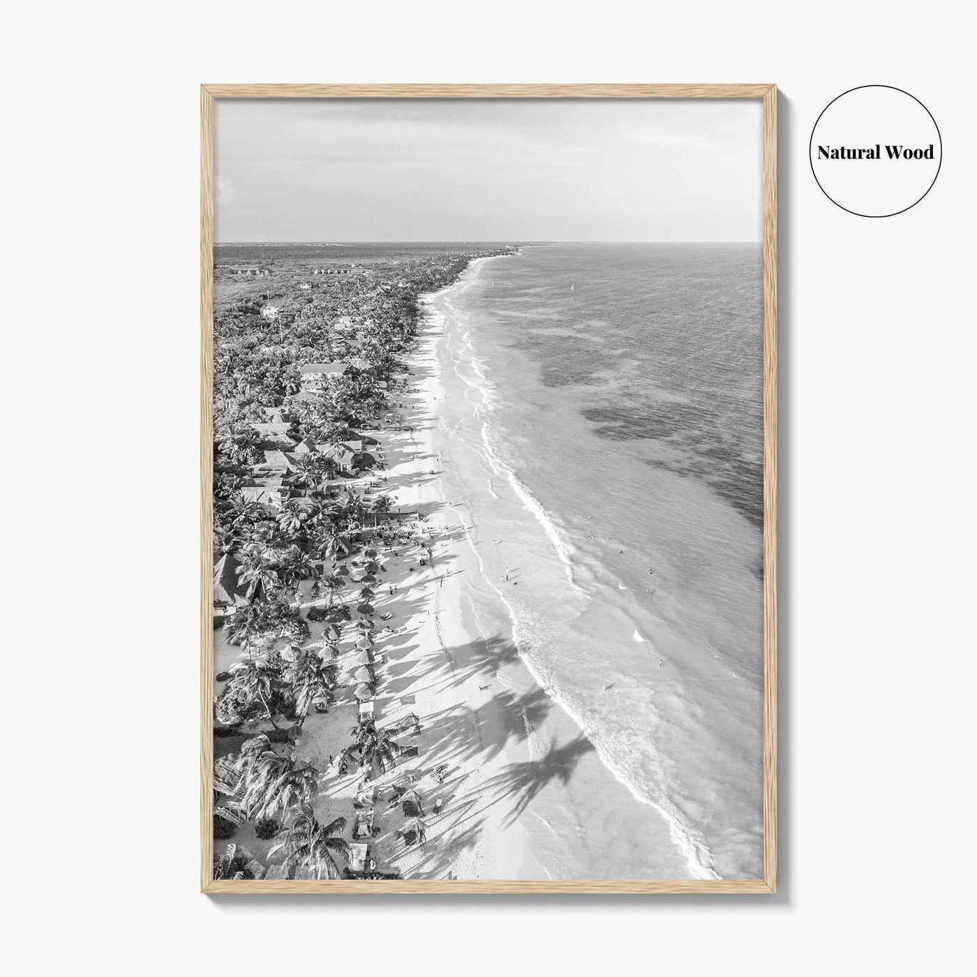 Tulum Black and White Fine Art Photo Print, Riviera Maya Cancun Mexico Poster
