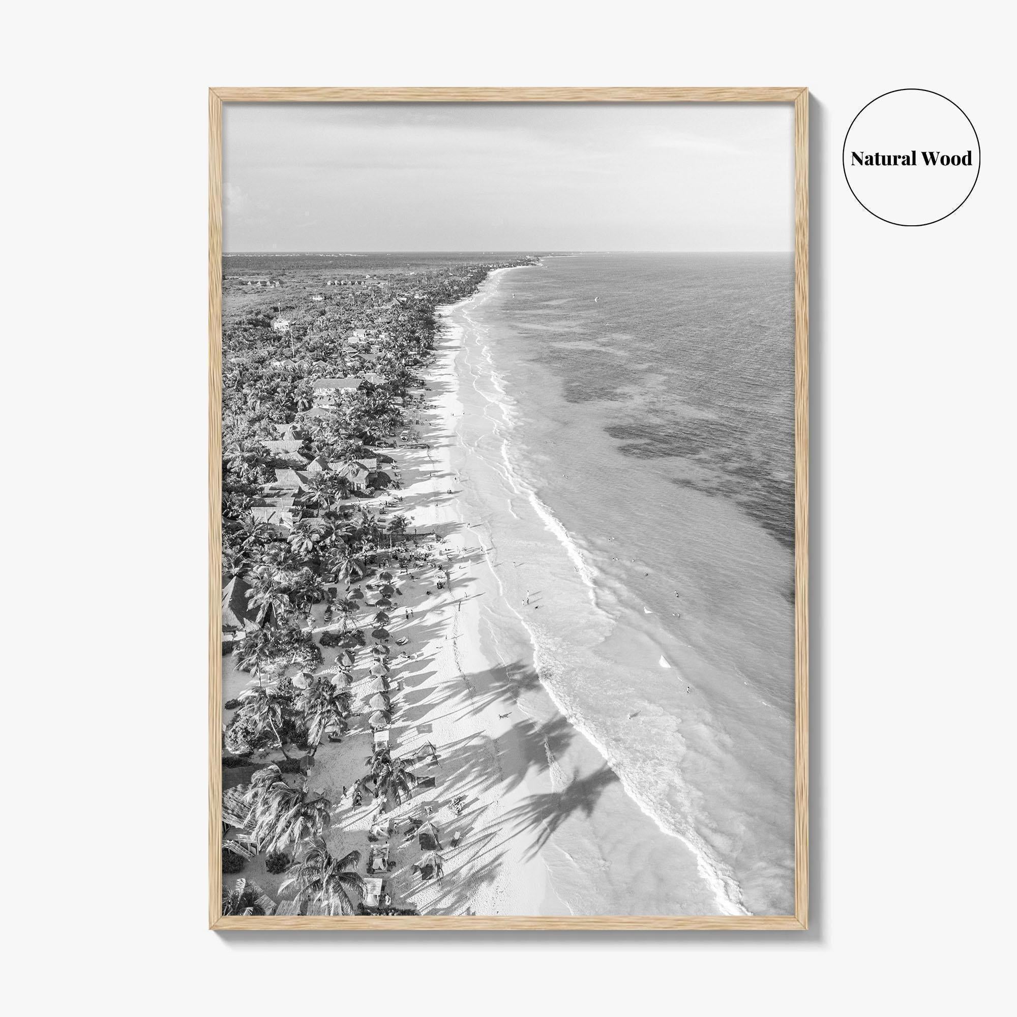 Tulum Black and White Fine Art Photo Print, Riviera Maya Cancun Mexico Poster